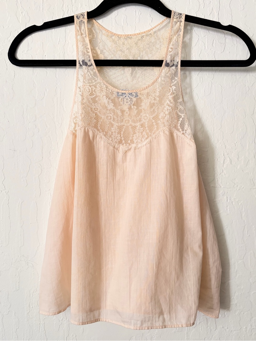 Vintage Hanky Panky Peach Lace Sleeveless tank